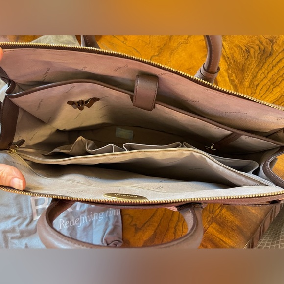 Brahmin Business Tote/ Briefcase NWT, Brown - Picture 3 of 6